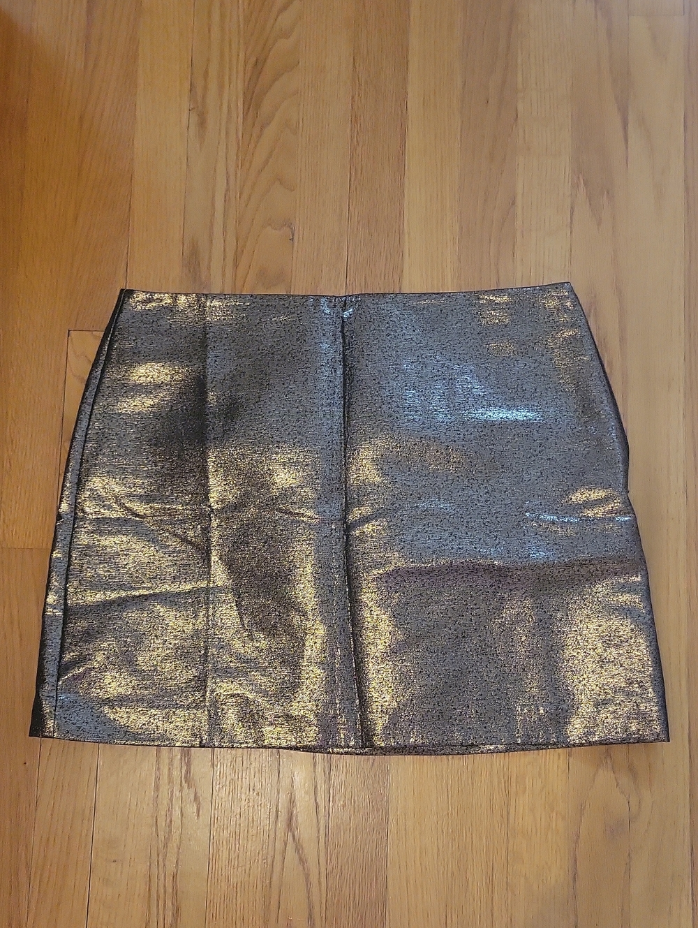 LOFT 14 Shimmering Gold Mini Skirt